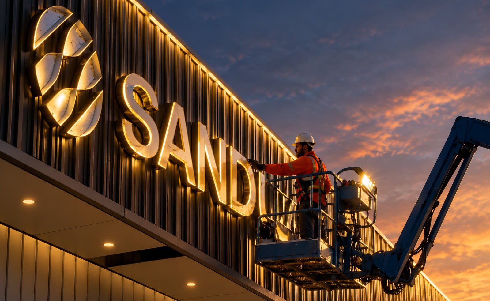 Signage work by Leader Gate