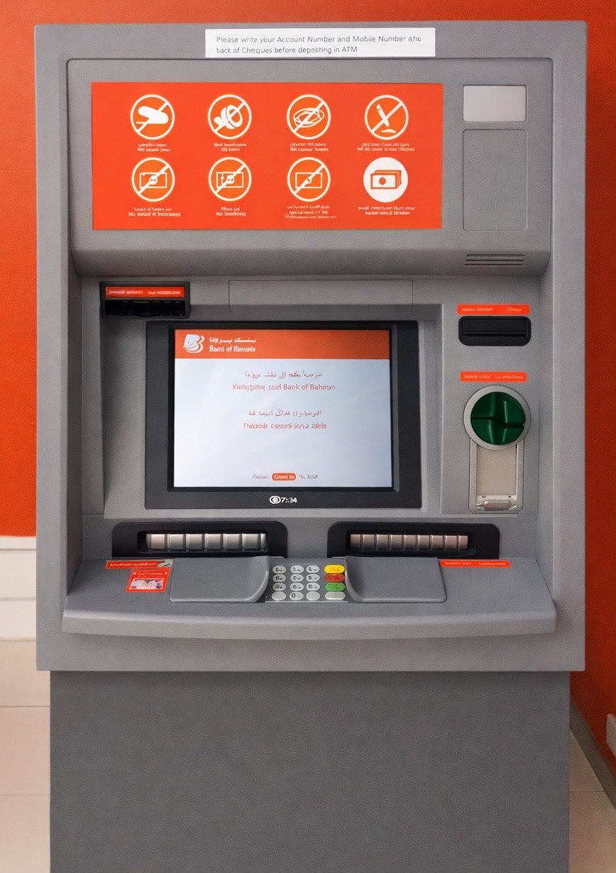 Bank of Baroda, ATM instruction panels